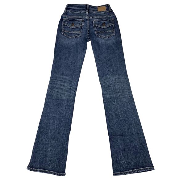 BKE Stella Jeans Mid-Rise Women 26 Slim Fit Tailored Bootcut Western Y2K Stretch - Picture 3 of 14